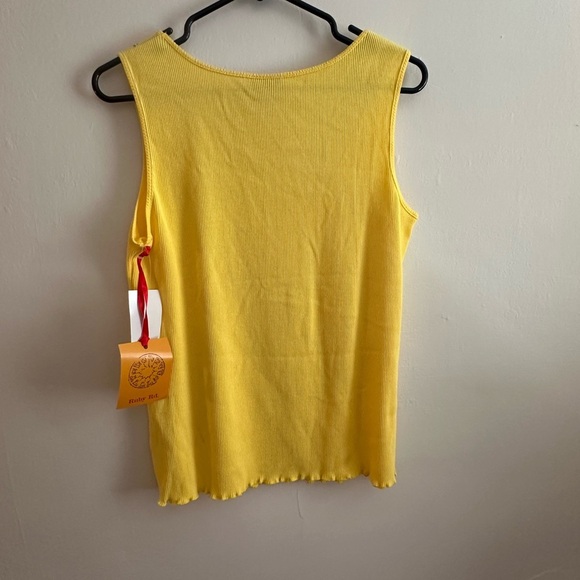 Ruby Rd. Yellow Embellished Tank Top - Picture 4 of 4